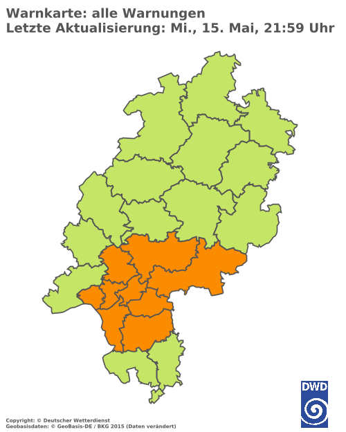 Aktuelle Wetterwarnungen für Limburg-Weilburg